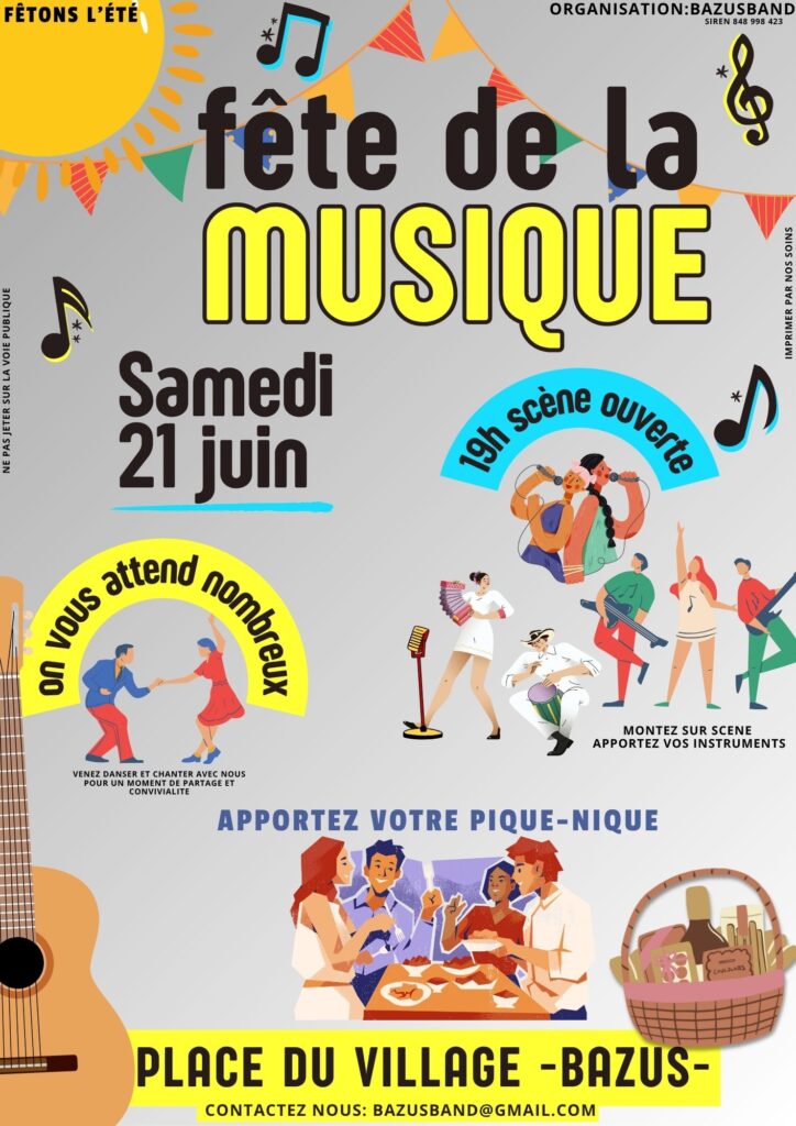 Illustration événement FETE DE LA MUSIQUE 2025 à Bazus